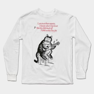 B Kliban Cat Guitar Long Sleeve T-Shirt